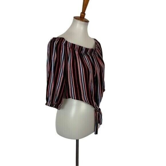 Ambiance Womens Top Large Off Shoulder NWT Festival Summer Boho Flowy - Picture 2 of 5